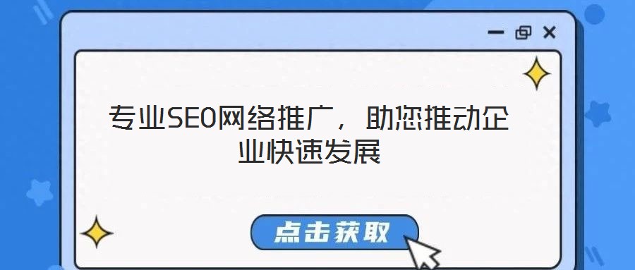 專業(yè)SEO網(wǎng)絡推廣,助您推動企業(yè)快速發(fā)展