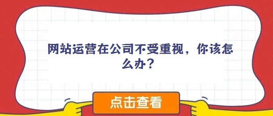 網(wǎng)站運(yùn)營在公司不受重視，你該怎么辦？