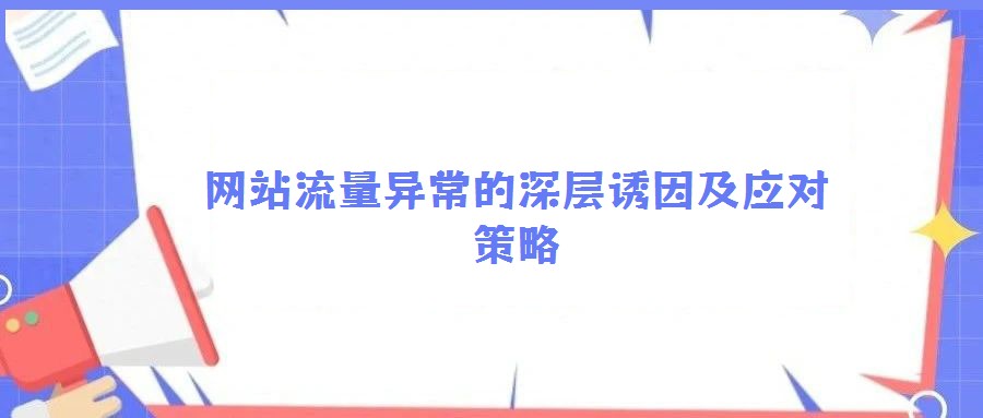 網(wǎng)站流量異常的深層誘因及應對策略